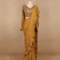 INR 1200,  Best Pre-Draped Sarees With Blouses For Weddings