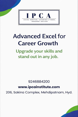 Hyderabad, Lessons Offered, Excel Power Skills: Advanced Training For High-Paying Jobs