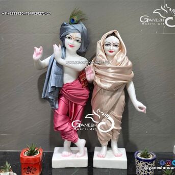 Jaipur, Collectibles, INR 25000,  Premium Handcrafted Radha Krishna Marble Idol (Jugal Murti)