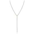 USD 4042,  Pear Drop Lariat Tennis Necklace &ndash; Elegant 14K Gold Diamond Y Necklace