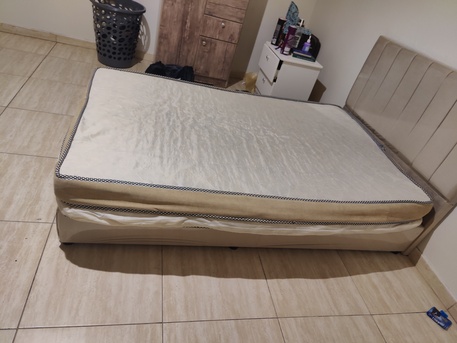 Riyadh, Furniture, SAR 300,  Selling A Bed With Mattress 120?200 Size And A Two Door Cupboard