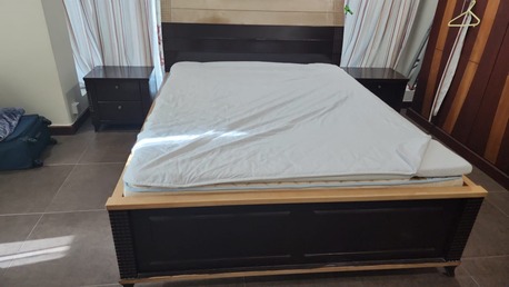 Sitra, Furniture, BHD 45,  Double Bed With Mattress Good Condition For Sale Urgently