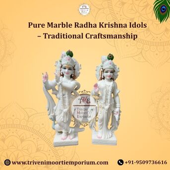 Jaipur, Collectibles, INR 21000,  Pure Marble Radha Krishna Idols &ndash; Traditional Craftsmanship