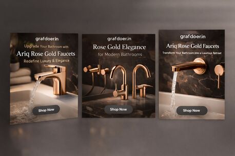 New Delhi, Household, Luxury Rose Gold Faucets &ndash; Ariq Collection By Grafdoer | Premium Bathroom Fittings