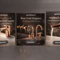 Luxury Rose Gold Faucets &ndash; Ariq Collection By Grafdoer | Premium Bathroom Fittings