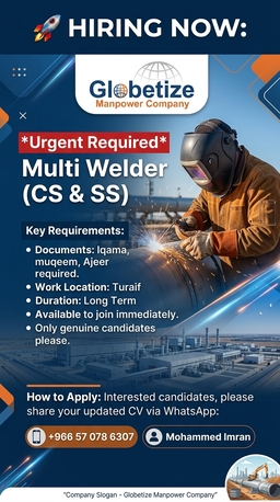 Jubail, Jobs, Multi Welder Cs & Ss