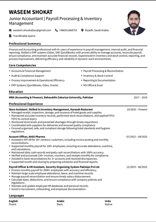 Riyadh, Job Seekers, Junior Accountant _ Hospitality Industry