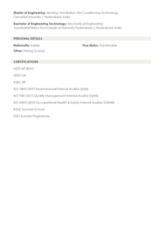 Riyadh, Job Seekers, Sustainability Engineer | Mechanical Engineer | LEED Engineer