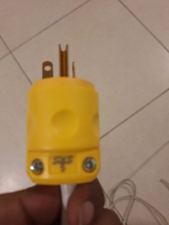 Khobar, Electrical & Plumbing, SAR 110,  Leviton 20 Amp, 250 Volt, Grounding Plug Yellow