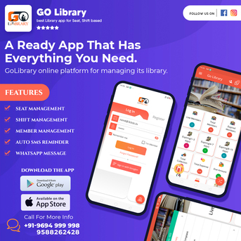 Jaipur, Mobile Apps, GoLibrary &ndash; Best Library Management App | Digital Library Manager Application
