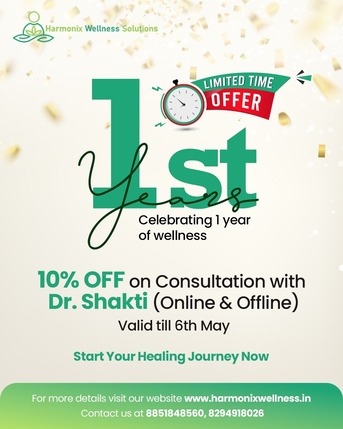 Gurugram, Health, Celebrate 1 Year Of Wellness With Dr. Shakti At Harmonix Wellness &ndash; Get 10% OFF!