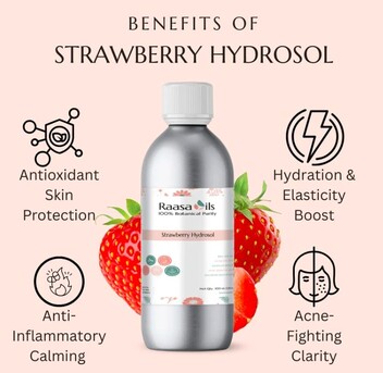 New Delhi, Health & Beauty Items, INR 199,  Order Strawberry Hydrosol Online For Cosmetic & Beauty Products | Raasa Oils