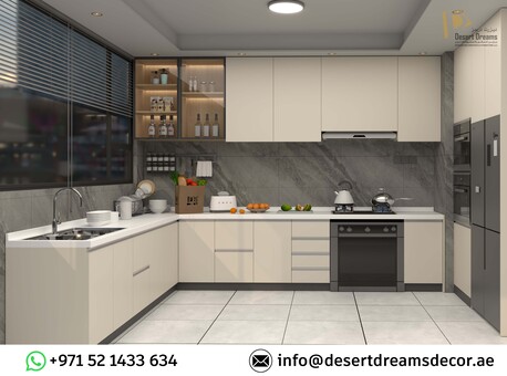Abu Dhabi, Interior Design, Kitchen Renovation Work And Cabinet Fixing In Uae.