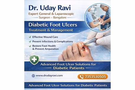 Bangalore, Health, Diabetic Foot Ulcers Treatment & Management - Dr. Uday Ravi.
