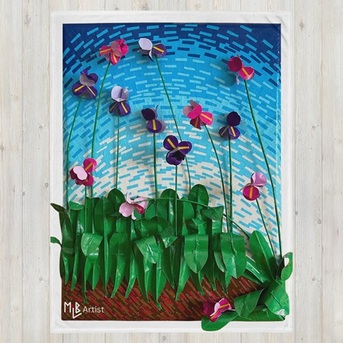 New York, Household Items, Flower Throw Blanket