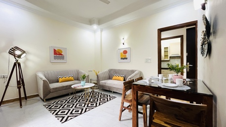 New Delhi, Apts/Flats Wanted, INR 13992/day,  Furnished,  2 BR,  1300 Sq. Feet,  Bluo 2BHK Green Park - Lift, Parking - Balcony