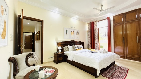 New Delhi, Apts/Flats Wanted, INR 13992/day,  Furnished,  2 BR,  1300 Sq. Feet,  Bluo 2BHK Green Park - Lift, Parking - Balcony