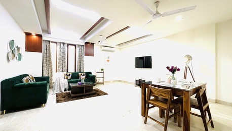 New Delhi, Apts/Flats Wanted, INR 13292/day,  Furnished,  2 BR,  1300 Sq. Meter,  BluO 2BHK Green Park Private Garden Balcony, Lift