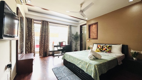 New Delhi, Apts/Flats Wanted, INR 4738/day,  Furnished,  1 BR,  600 Sq. Feet,  BluO 1BHK Green Park -Balcony, Lift, Parking