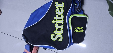 Al Thuqbah, Baby & Kid Stuff, SAR 300,  Skating Shoes With Knee N Elbow Pad With Bag And Helmet For 4 To 6yrs