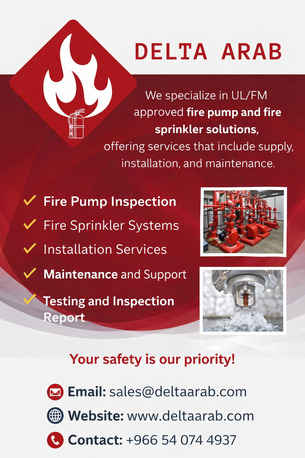 Dammam, Technical, Fire Pump & Fire Sprinkler, Supply, Installation & Maintenance Services In Dammam