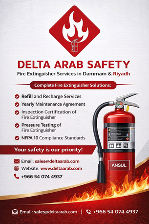 Dammam, Technical, Fire Extinguisher, Supply, Refilling & Maintenance Services In Dammam