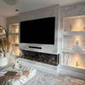 Built In Media Wall With Fireplace Installation Service In Birmingham, UK