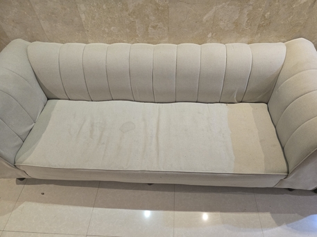 Hara, Furniture, SAR 450,  White Sofa Set 7 Seater ( 3 Seat, 2seat, 1seat, 1seat) Minimalist Design