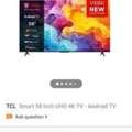 SAR 1300,  TCL LCD 58 Inch 4K HDR For Sale. Slightly Used Condition 100% With New Bracket