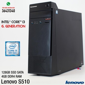 Manama, Computers, BHD 53,  LENOVO Core I3 6th Generation Computer 4GB DDR4 RAM + 128GB SSD OS 10 Pro Ready To Use