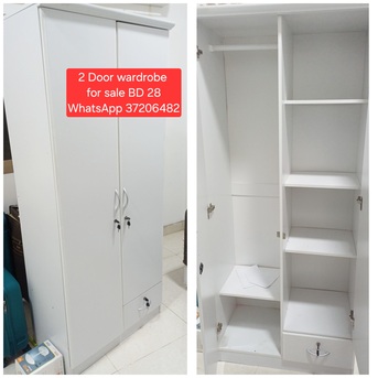 Manama, Furniture, BHD 28,  ✅️2 Door Wardrobe 4 Sale In Good Condition With Delivery