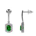 USD 5360,  Luxury 2.05cttw Emerald Cut Earrings For Sale At GemsNY