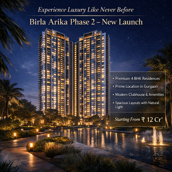 Gurgaon, Apartments, Flats, Houses & Villas, 4300 Sq. Feet,  Birla Arika Floor Plan: Smart 4 BHK Flats In Gurgaon.