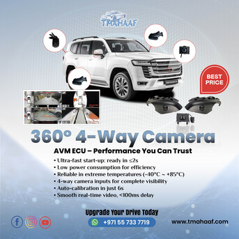 Dubai, Auto Parts, AED 1400,  Toyota Land Cruiser LC300 3D 360&deg; 4-Way Camera System | HD Surround View | Parking Assist