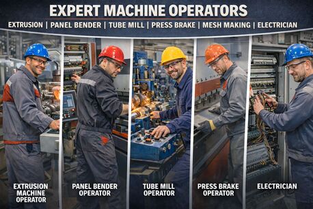 Buraidah, Jobs, Extrusion Machine Operator, Electrician, Tube Mil Operator,press Brake Operator,etc