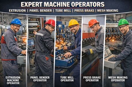 Buraidah, Jobs, Extrusion Machine Operator, Electrician, Tube Mil Operator,press Brake Operator,etc