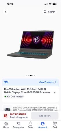 Makkah, Computers, SAR 3000,  MSI I7 Gaming And Strong Laptop For Sell Very Less Use