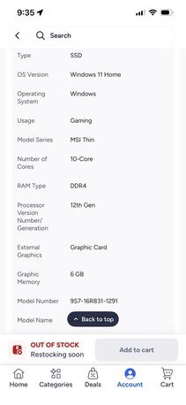 Makkah, Computers, SAR 3000,  MSI I7 Gaming And Strong Laptop For Sell Very Less Use