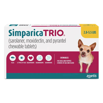 New York, Pet Supplies, USD 33,  Simparica TRIO For Dogs | Monthly Oral Heartworm, Flea And Tick Preventive