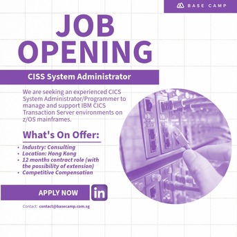 Hong Kong, Jobs, Hiring CISS System Administrator In Hong Kong - Base Camp Recruitment