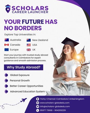 Coimbatore, Lessons Offered, Your Future Has No Borders