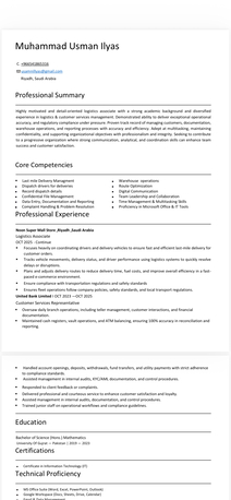 Riyadh, Job Seekers, Logistic Associate / Computer Operator