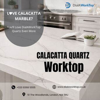 London, Farm/Garden, Calacatta Quartz Worktop | +44 020 83685555 | DialAWorkTop