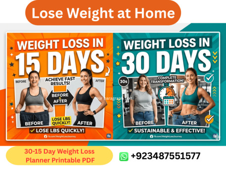 Islamabad, Books, USA 3,  Weight Loss Planner PDF | Fitness & Meal Tracker | Printable Health Journal