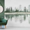 Peaceful Lake And Forest Peel Wallpaper | Nature Wall Mural
