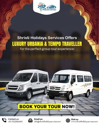 Jaipur, Travel, Luxury Urbania Tempo Traveller Rental In Jaipur