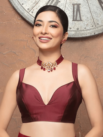 Mumbai, Clothing & Accessories, INR 3499,  Shop Deep Neck Blouse Online | Best Front Deep Neck Styles