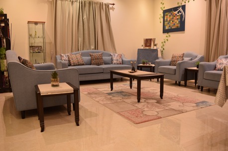 Sulai, Furniture, SAR 5700,  7 Seater SOFA Set [1+1+2+3] (HOME Box) ~~~ For SALE !!