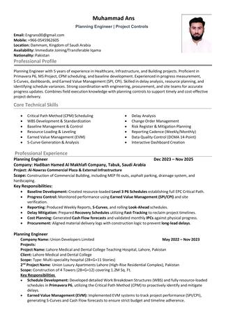 Jubail, Job Seekers, Planning Engineer ( Primavera , Ms Project , Power BI Expert)