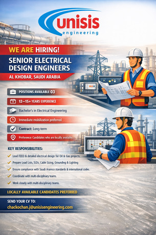 Khobar, Jobs, Senior Electrical Design Engineer - Al Khobar, KSA